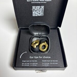 Audree Style Noise Cancelling Earplugs Gold Reusable High Fidelity New Open Box